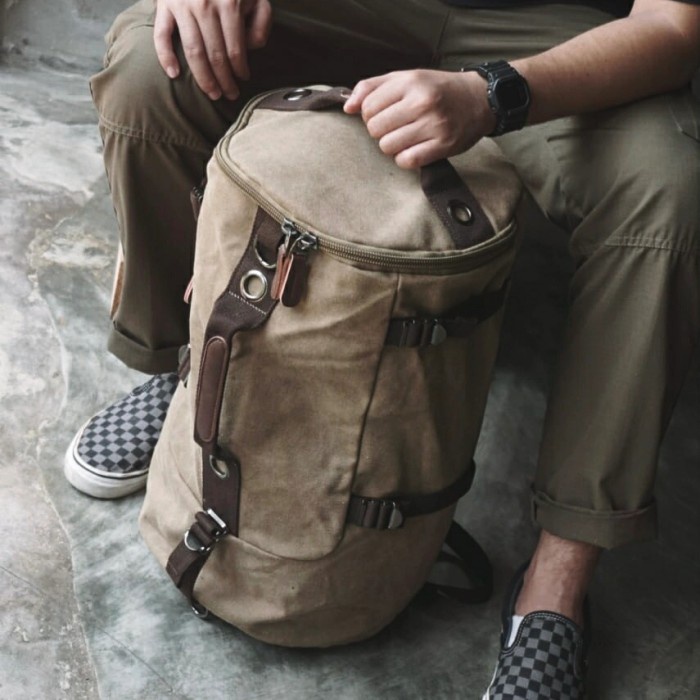 Promo Barrel / Drumbag / Tas Tabung / Tas Kanvas / Travelling Bag / Ransel Terbaru