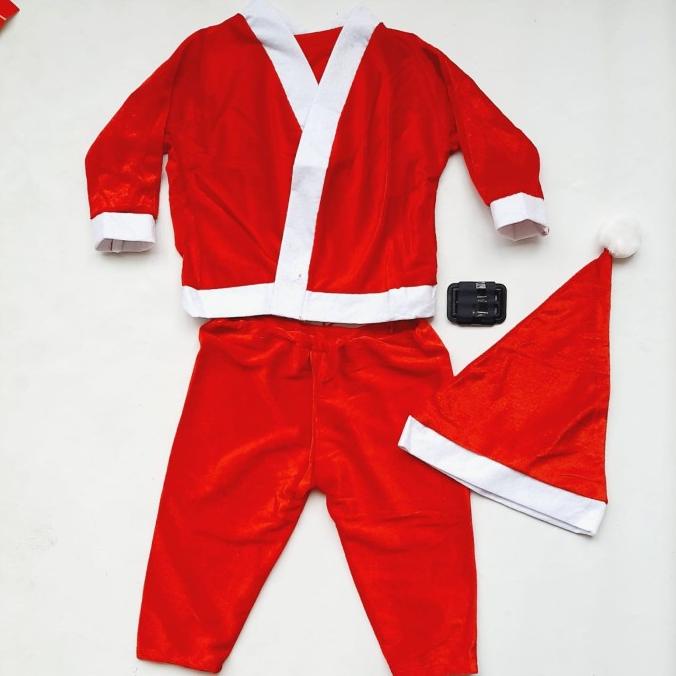 

Baju Natal Santa Veet Tebal Dewasa Anak Kostum Christmas Santa Dress Limited Edition