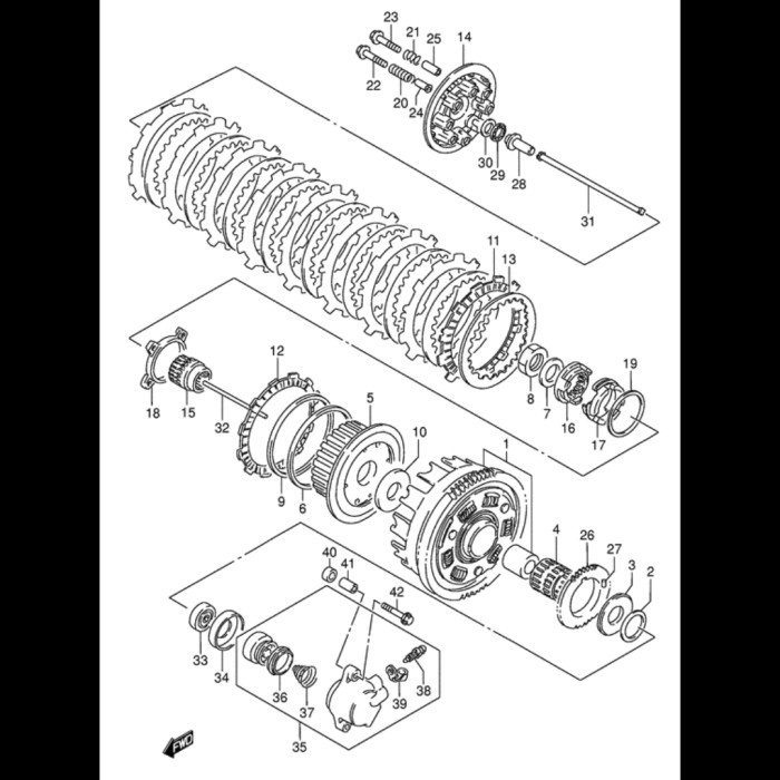 Cod Plate Clutch Drive Kampas Kopling (Gb. 11) Suzuki Intruder 1400 Vs1400 Kode Hm209