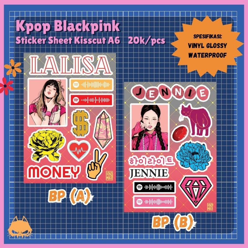 

[OPEN PO] Sticker Sheet Kisscut A6 BLACKPINK (PRE ORDER ONLY)