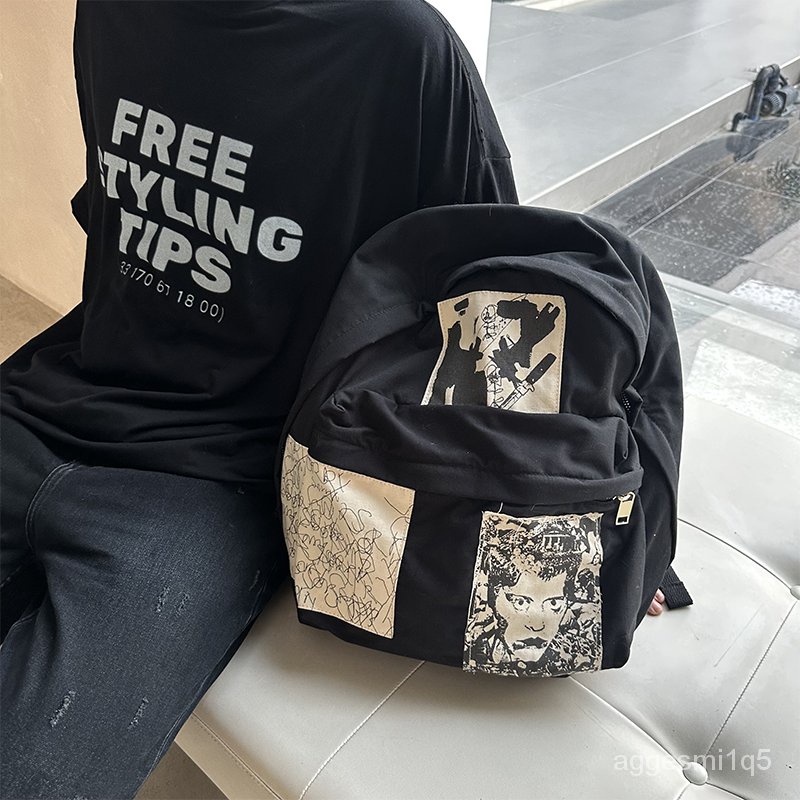 ERD tas backpack pria/tas ransel pria y2k/tas buhu vintage hitam/tas ransel sekolah y2k improt
