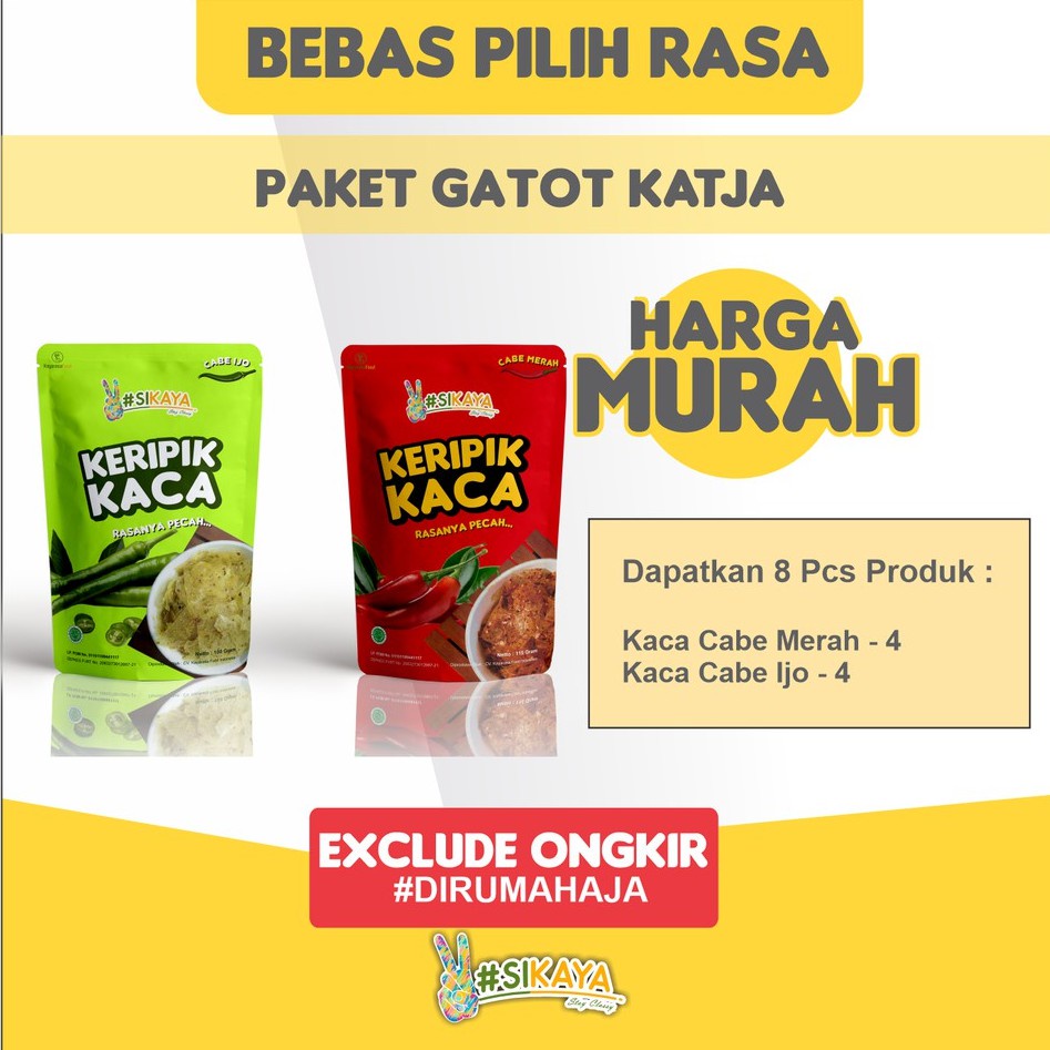 

Ready Paket Keripik Kaca/Keripik Beling All Variant-Sikaya Best Seller