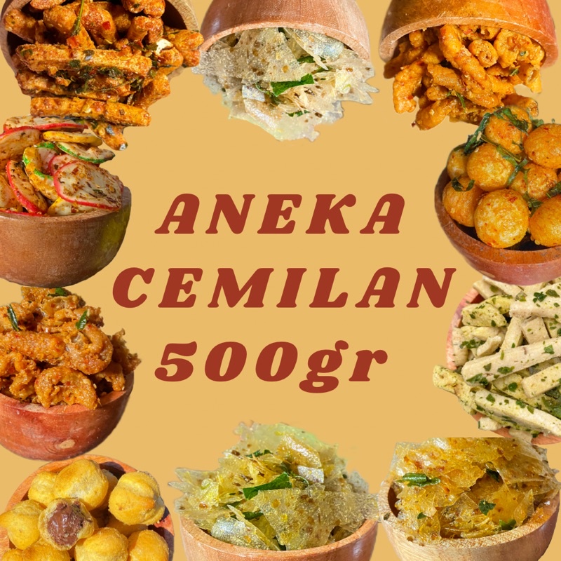 

Ready Keripik Kaca, Basreng, Usus, Kulit, Cimol ANEKA CEMILAN 500 GR by YAMICAMI Best Seller