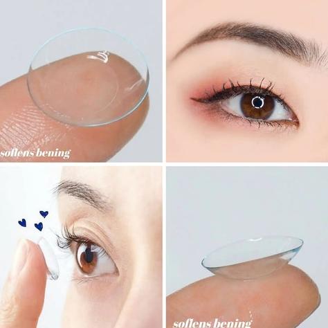 Cod Softlens Bening X2 Clear 1 Tahun (-0.50 S/D -10.00) Bisa Beda Minus Dia 14.00Mm / Softlen Soflen