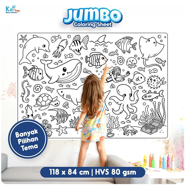 Big Sale Jumbo Coloring Sheet / Doodle Raksasa A0 / Giant Coloring Poster / Mainan Anak Kertas Mewar
