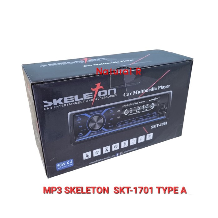 NEW HEADUNIT TAPE MOBIL MP3 SKELETON SKT-1701 / SKT 1701 2 USB SLOT ORIGINAL TERBARU