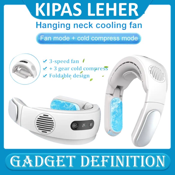 Portable Premium Mini Sport Neck Fan Kipas Angin Gantung Leher Kalung