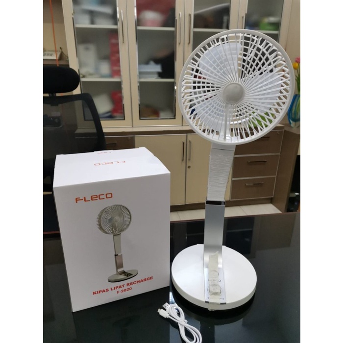 BAYAR DITEMPAT Kipas Angin Lipat portable Fleco F-2020 Emergency Lamp /KIPAS ANGIN MINI/KIPAS ANGIN