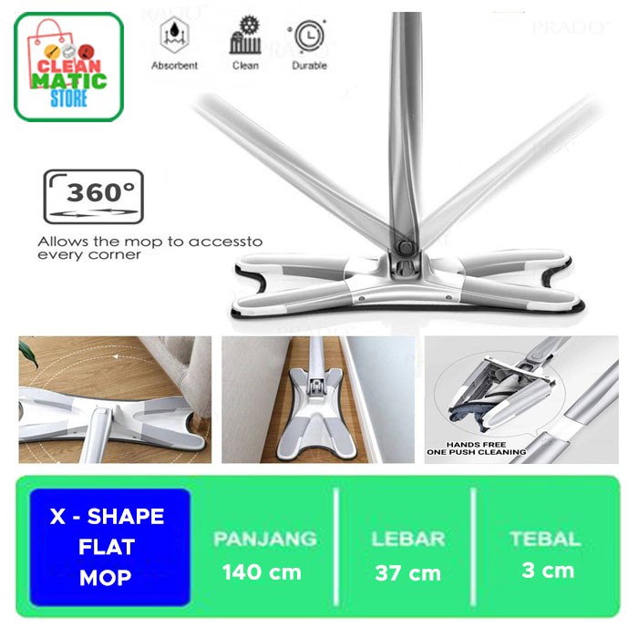 X-SHAPE FLAT MOP / ALAT PEL PRAKTIS