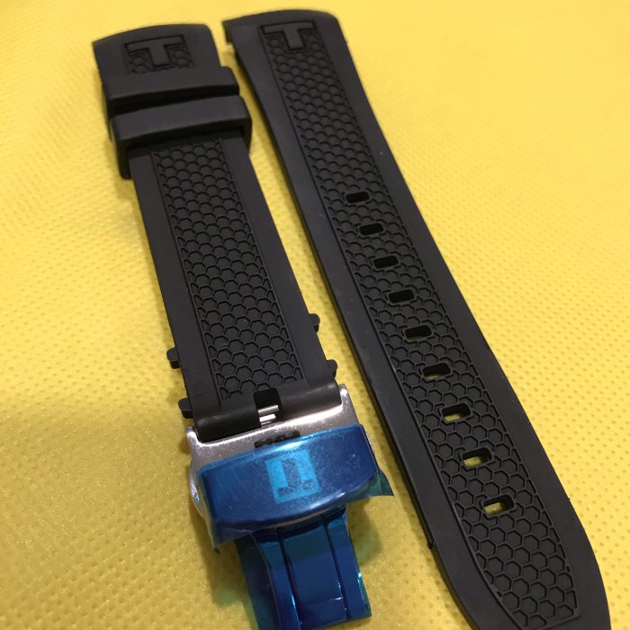 ✅New Ori Strap Rubber Jam Tangan Tissot T-Race Curved 22Mm Terbaru