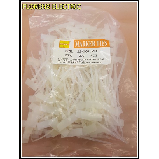 

Maker Tie Gikat Kabel Label 2.5X100 Mm / Cable Ties Label Name Tag