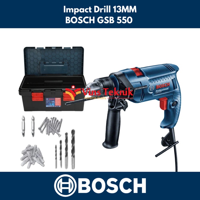 Promo Mesin Bor Tembok Bosch Gsb 550 / Impact Drill Bosch Gsb550