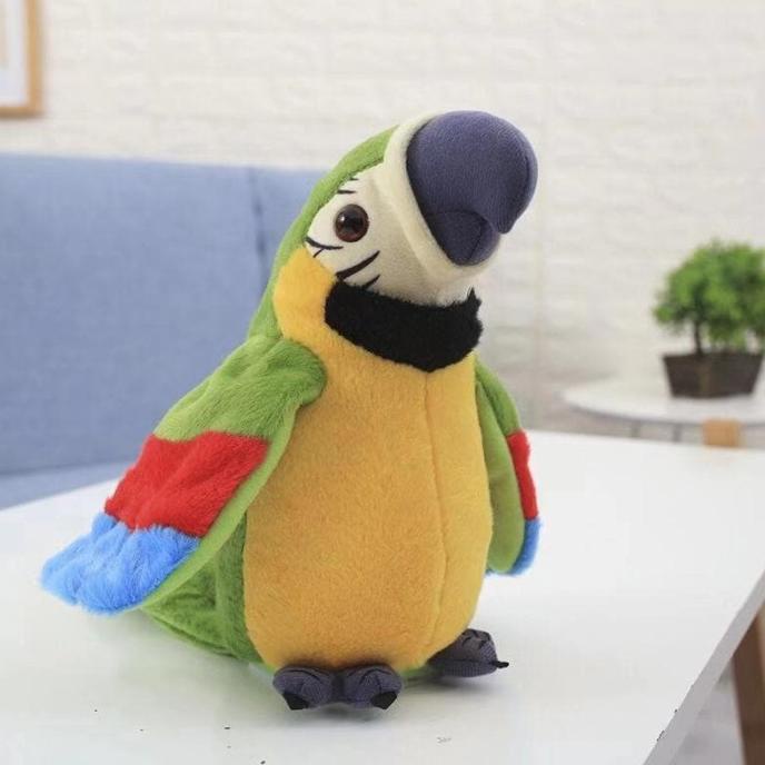 TALKING PARROT BONEKA BURUNG BEO BISA GERAK DAN NGOMONG