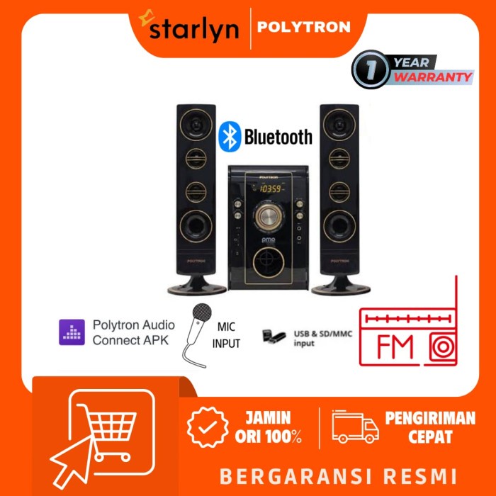 Promo Polytron 9526 Multimedia Bluetooth Speaker Pma9526 Radio Pma 9526 /B