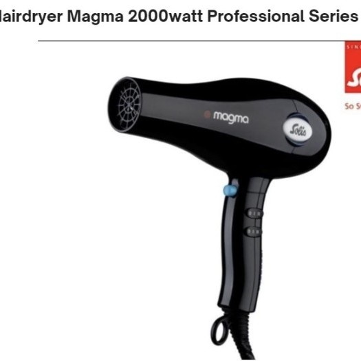 Solis Professional Ion Hairdryer MAGMA 2000 watt Series 251 Garansi