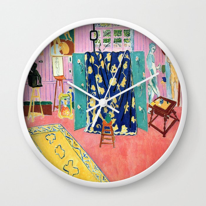Henri Matisse Jam Dinding Studio Merah Muda