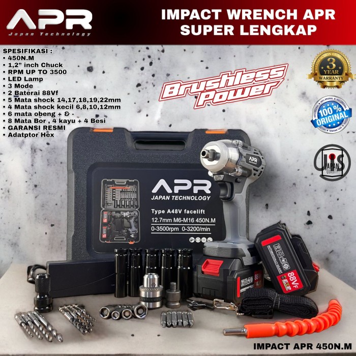 Promo Ap30 Impact Wrench Apr Japan 450Nm New Edition Standart Facelift