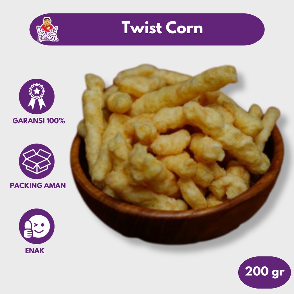 

TWIST CORN JAGUNG ORIGINAL GURIH RENYAH ENAK 200gr