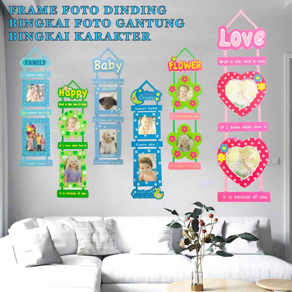 Frame Foto Dinding / Bingkai Foto Gantung / Bingkai Foto Karakter