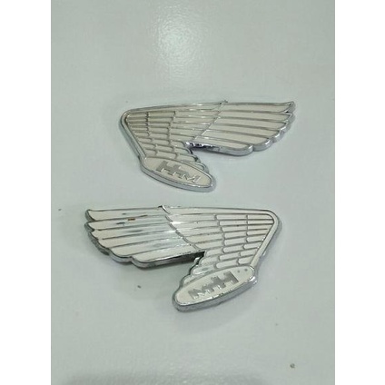 (bk) emblim emblem sayap tangki honda cb cb100 cb125 k0-k1 bahan plastik japan original gelatik