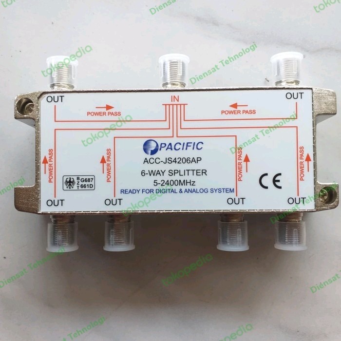 Splitter Spliter Pacific 6 Way Promo Terbaru