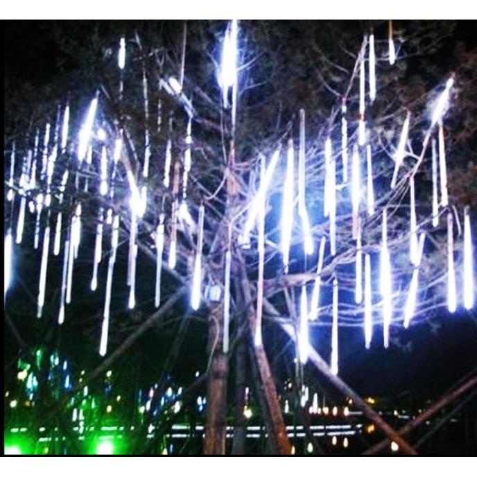HAPPYSTORE Lampu Meteor Led Warna Warni Double Sided 30Cm 8 Tube Set