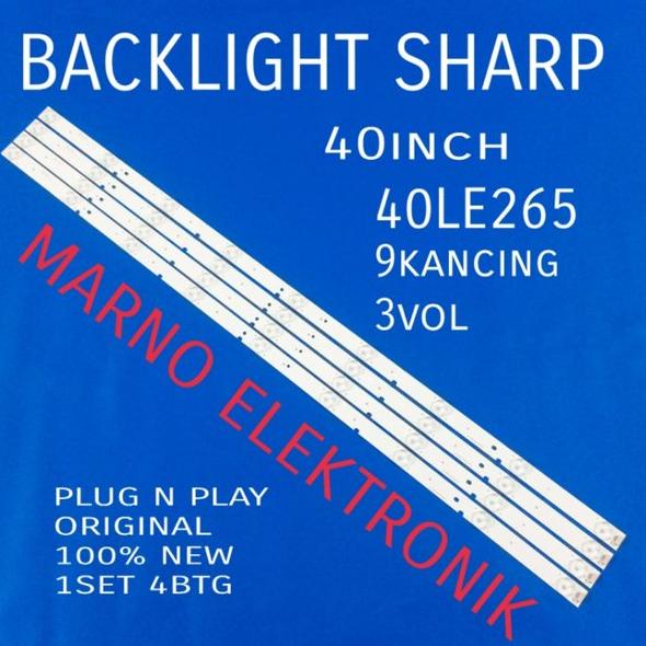 LAMPU BL BACKLIGHT LED TV SHARP 40 INCH LC-40LE265M LC40LE265M BL TV SHARP 40 IN LC 40LE265M  LC 40L