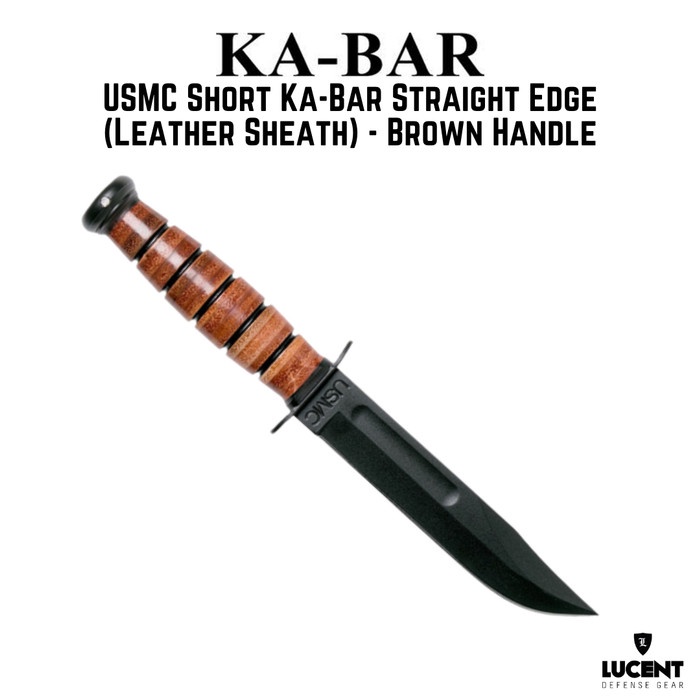 ✨New Ori Ka-Bar Short Usmc Brown Leather Sheath Diskon