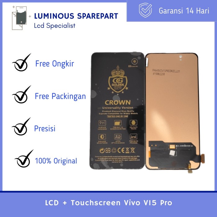 LCD + Touchscreen Vivo V15 Pro Ori Fullset - Golden Crown