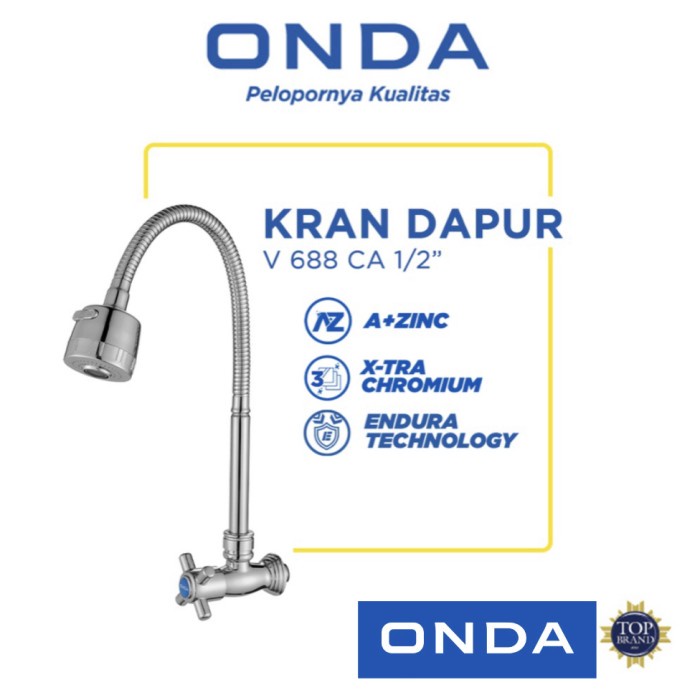 Kran Angsa Flexible ONDA V688 CA . Kran cuci piring ONDA. Kran sink