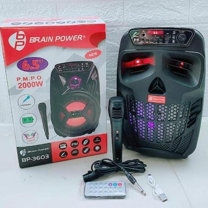 Speaker Bluetooth Portabel 7801 Mini 6.5 Inch Brain Power