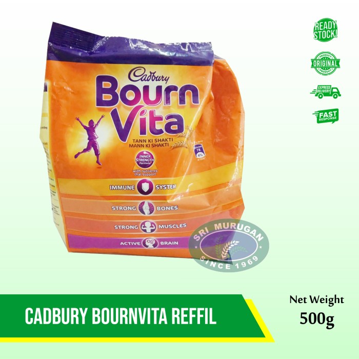 

.........] CADBURY BOURNVITA REFFIL 500 GM