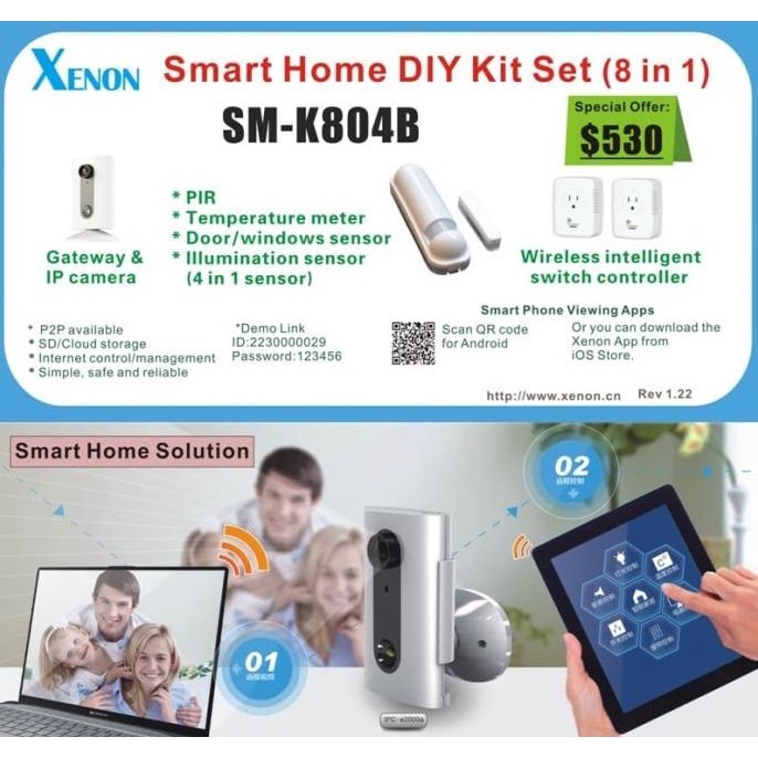 

AKASHMARKET !!! Xenon Smart Home Diy Kit Set Rumah pintar - TERLARIS !