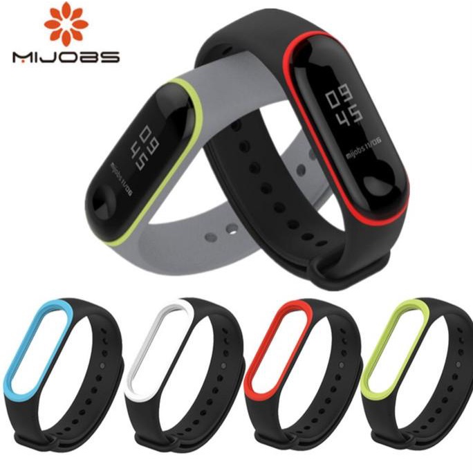 

AKASHMARKET !!! Xiaomi Mi band 3 jam Strap Tali Gelang tangan Silcon-Silkon 2-tone D42 - TERLARIS !