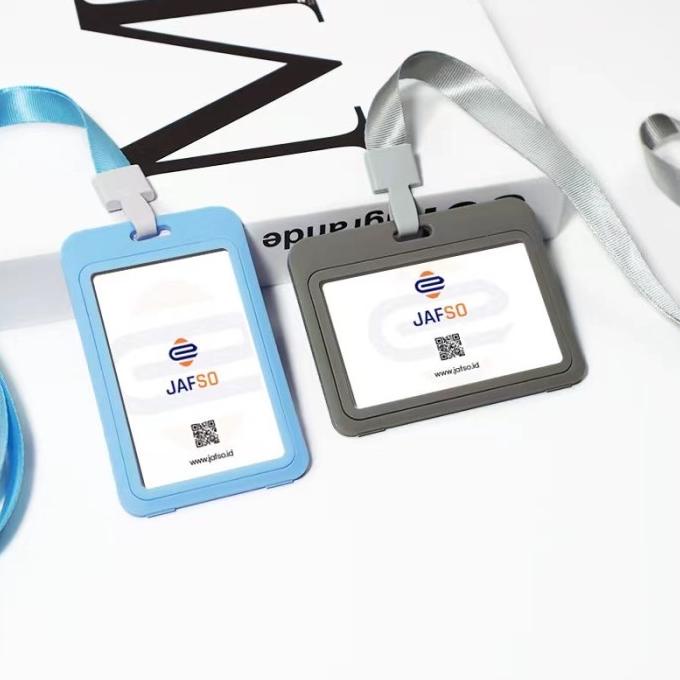 

AKASHMARKET !!! Name Tag Holder Dada/Kalung 2/Dua Sisi Id card Case Isi 2 kartu - TERLARIS !