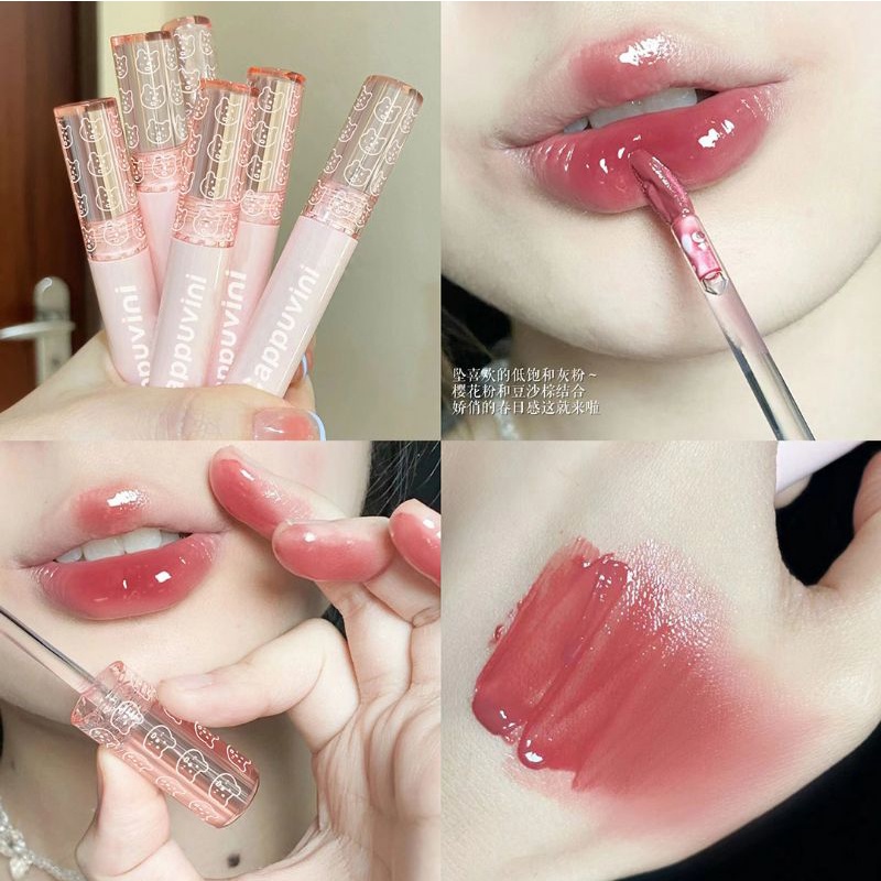 CAPPUVINI GLASS Mini LipGloss Korean Lip Gloss Water LipGloss Korean Lipstick Lip Tint Glossy