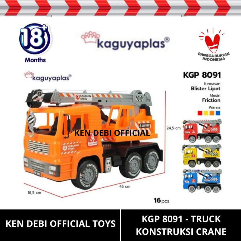 ARFB - Mainan Mobil Truck Konstruction Truck Crane KGP 8091