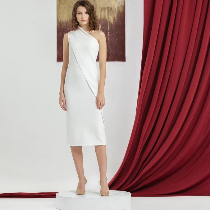 New Cloth Inc Opal One Shoulder Dress Berkualitas