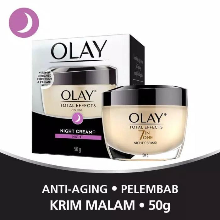 OLAY TOTAL EFFECT NIGHT CREAM 50 GR, PELEMBAB