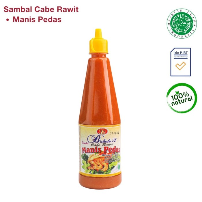 

Promo Sambal Cabe Rawit Manis Pedas Balado 72 300 Ml Terbaru