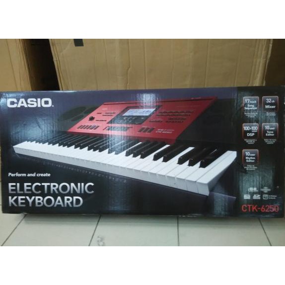 Alat Musik Keyboard Casio Ctk-6250 Original + Stand Keyboard