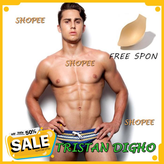 CELANA RENANG PRIA PREMIUM PRIA FREE CUP MOTIF TALI / CELANA RENANG PRIA FREE CUP MOTIF TALI