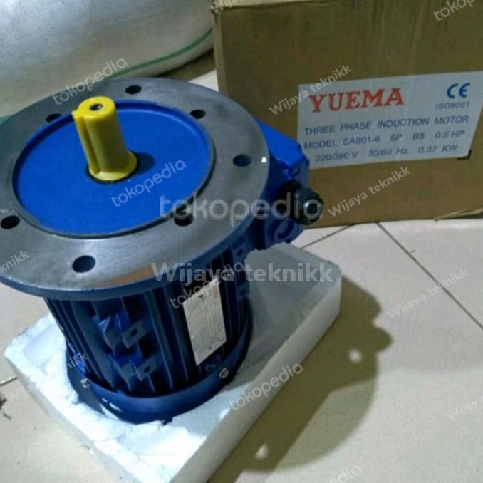 Dinamo Electro Motor Yuema /Adk/Bologna 1/2 Hp 0,37 Kw 3 Phase Flange