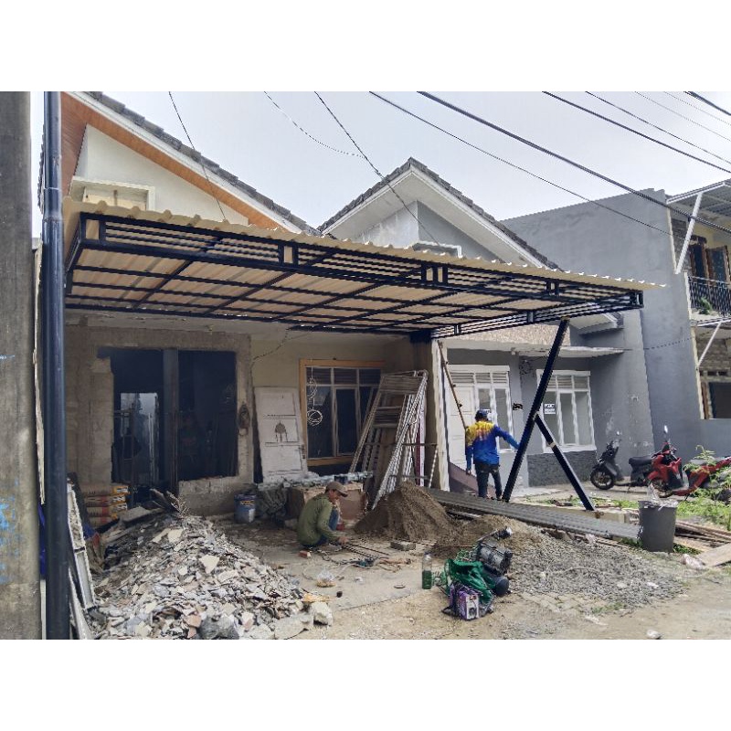 Kanopi alderon RS rangka hollo galvanis