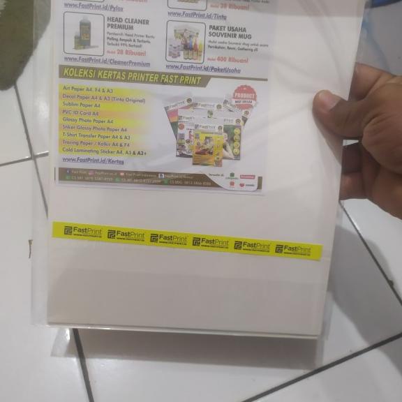 

Berkualitas Fastprint Kertas Water Slide Decal Paper Ukuran A4 100 Gram (10 lembar) ~