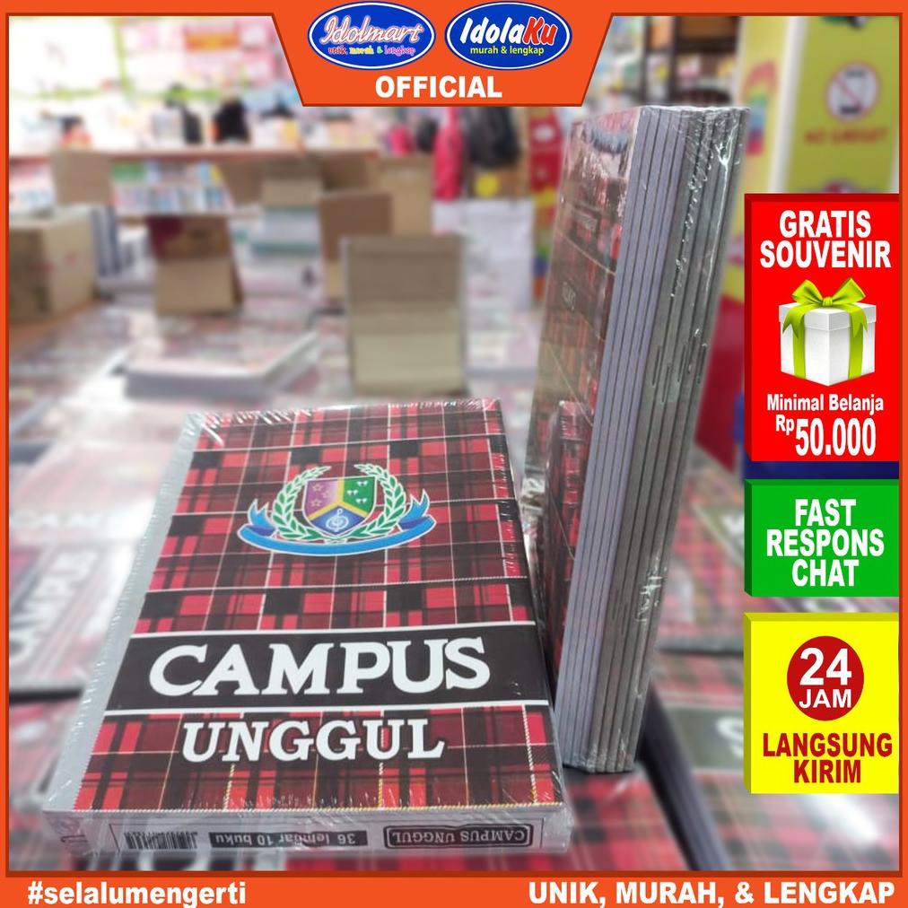 

New - IDOLMART Buku Tulis Campus Unggul isi 36 Lembar Buku Tulis sekolah Boxy B5 - Buku bogor ~