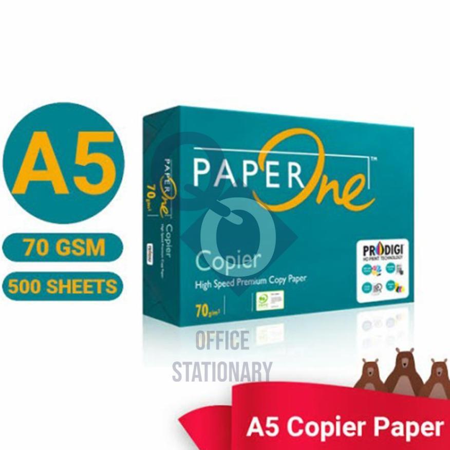 

Miliki Kertas HVS A5 70gr 75 Gram Paperone / Paper One 1 Rim isi 500 lembar ~