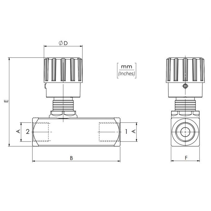 Hidrolik Flow Control 1/2" In Hydraulic Valve