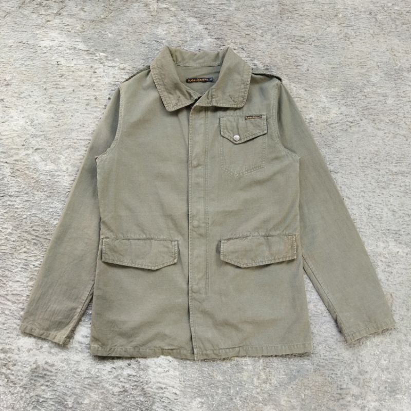 Nudie Chore Jacket military olive green