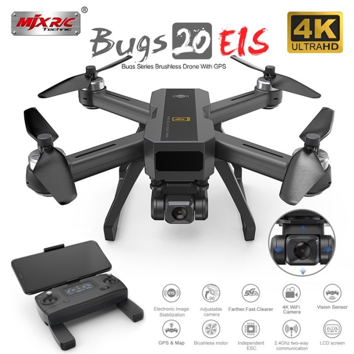Drone Mjx Bugs 20 B20 Eis Camera 4K Wifi 5G Optical Flow Rtf